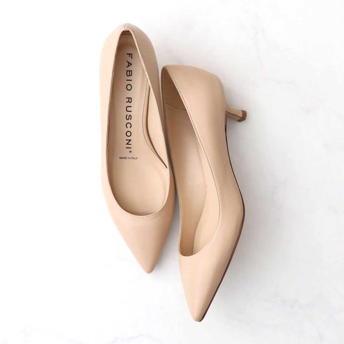 ファビオルスコーニ FABIO RUSCONI ポインテッドトウミドルヒール