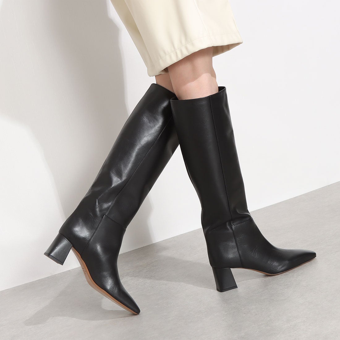 ファビオルスコーニ FABIO RUSCONI ロングブーツ （ブラック） -waja