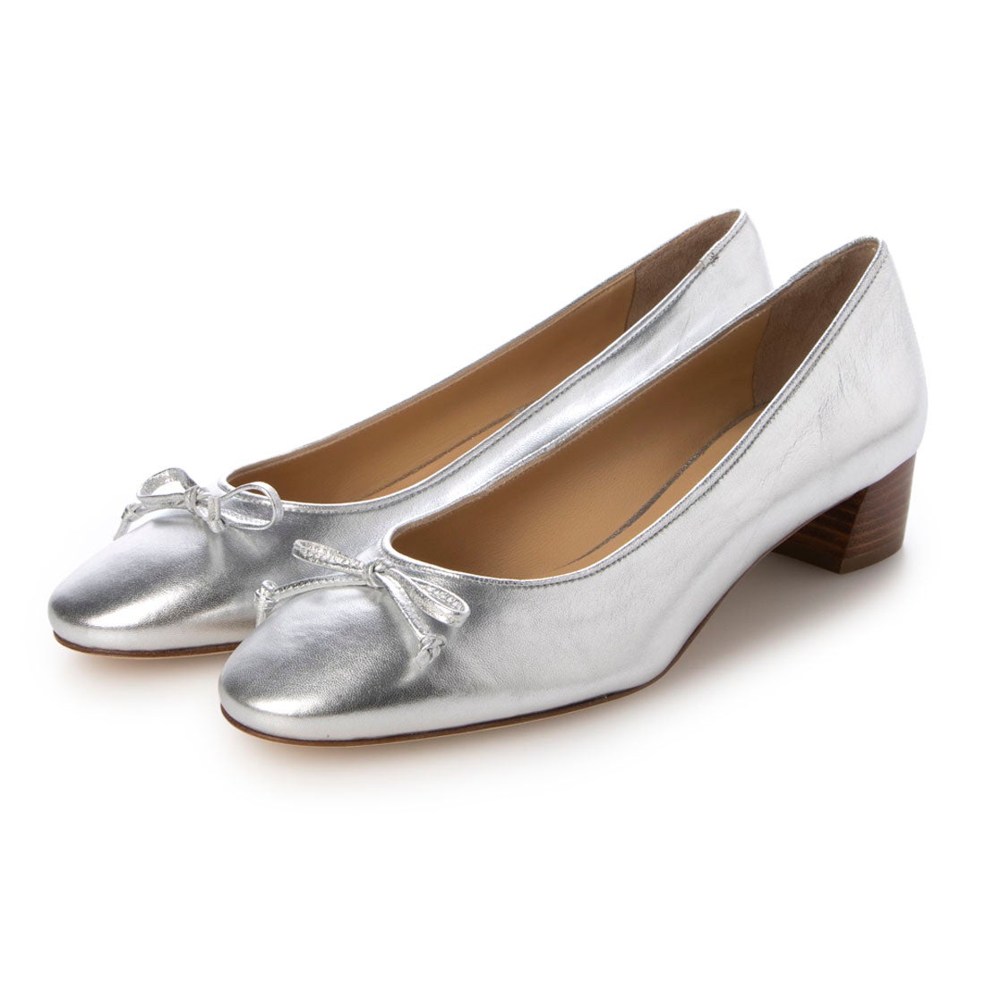ファビオルスコーニ FABIO RUSCONI リボン パンプス （シルバー