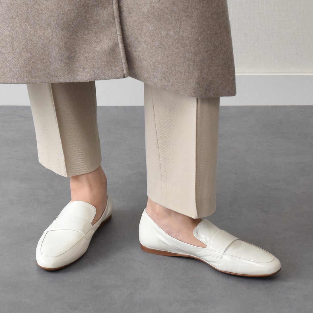 ファビオルスコーニ FABIO RUSCONI モカデザインレザーシューズ