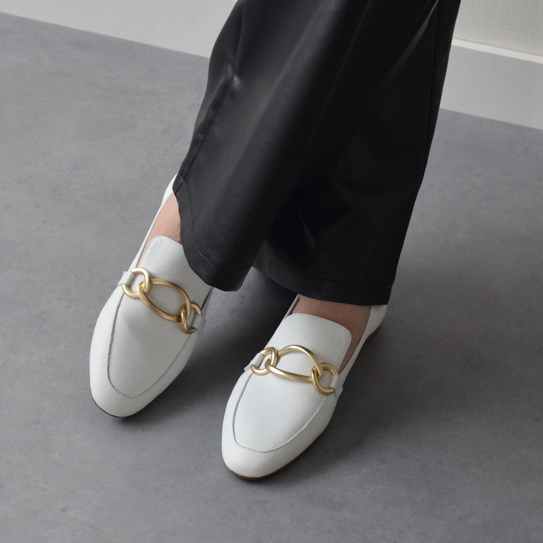 ファビオルスコーニ FABIO RUSCONI ラウンドトウサケットシューズ