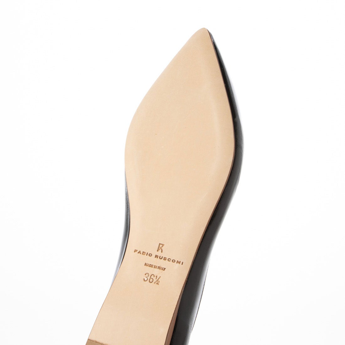 ○ファビオルスコーニ FABIO RUSCONI ポインテッドパンプス （ブラック