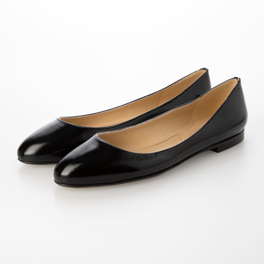 ○ファビオルスコーニ FABIO RUSCONI フラットパンプス （ブラック