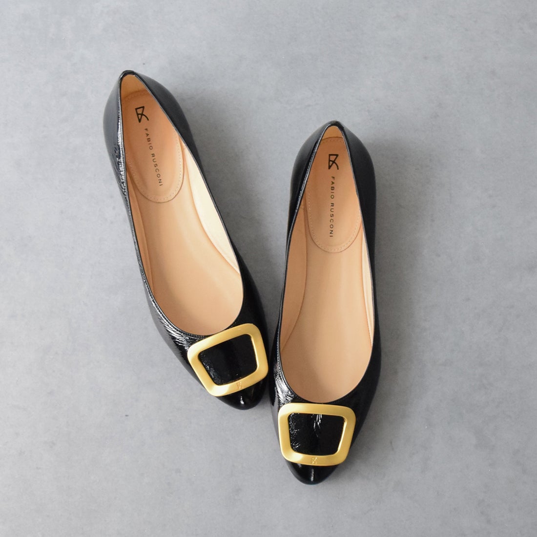 ファビオルスコーニ FABIO RUSCONI オーナメント付きバレエシューズ