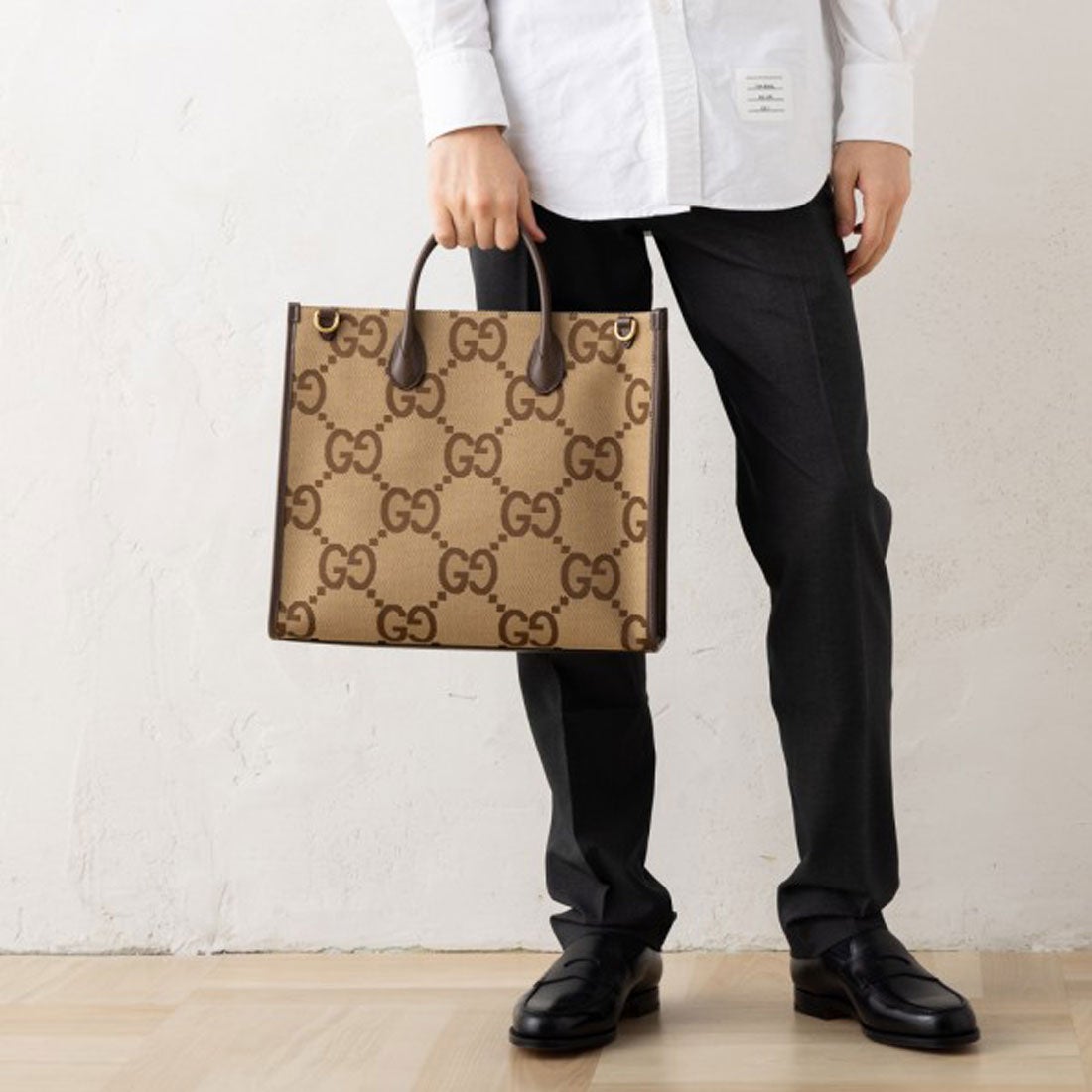 グッチ GUCCI グッチ トートバッグ ジャンボGG キャンバス ブラウン