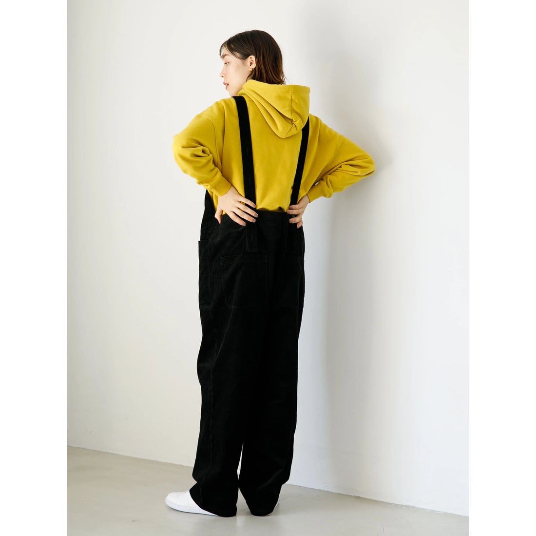 コエ koe コーデュロイオーバーオール （ブラック） -アウトレット通販