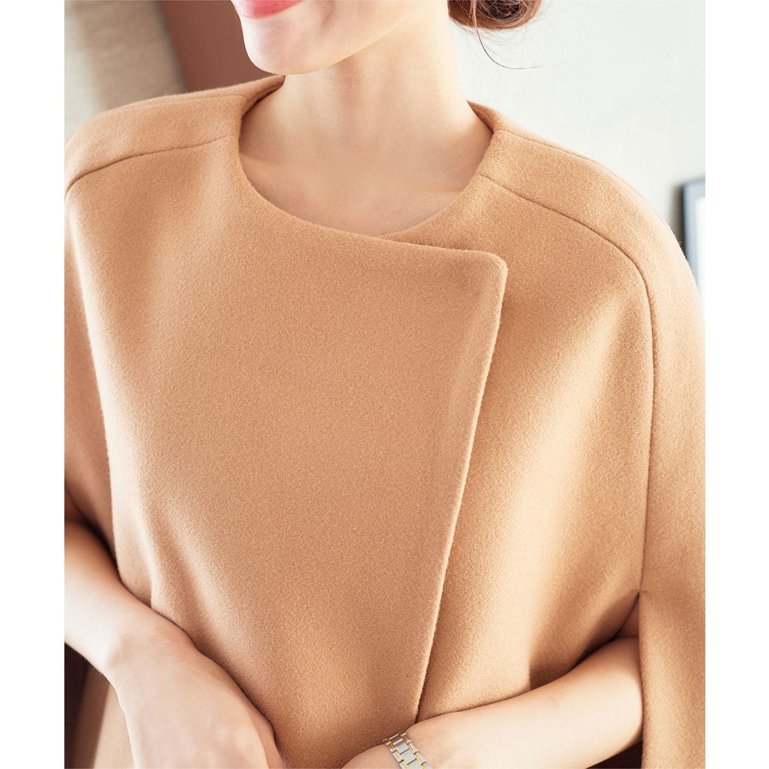 コウベレタス KOBE LETTUCE ケープコート [K1242] （キャメル