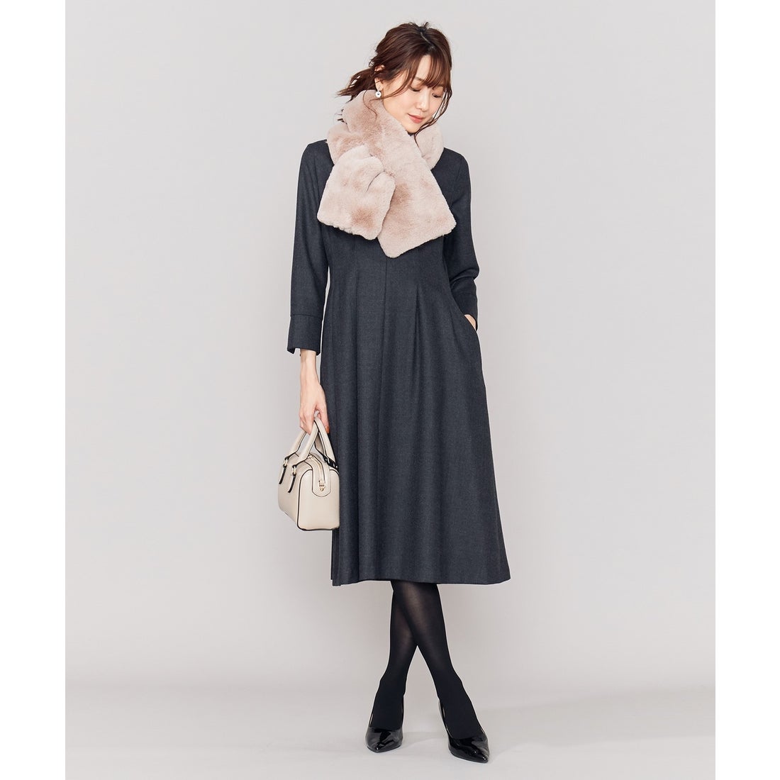 組曲 【10周年WEB限定】ウールソフトジョーゼット ワンピース