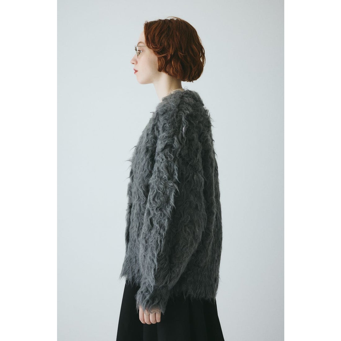 ヘリンドットサイ HeRIN.CYE ［予約］Fuzzy knit cardigan （BLU