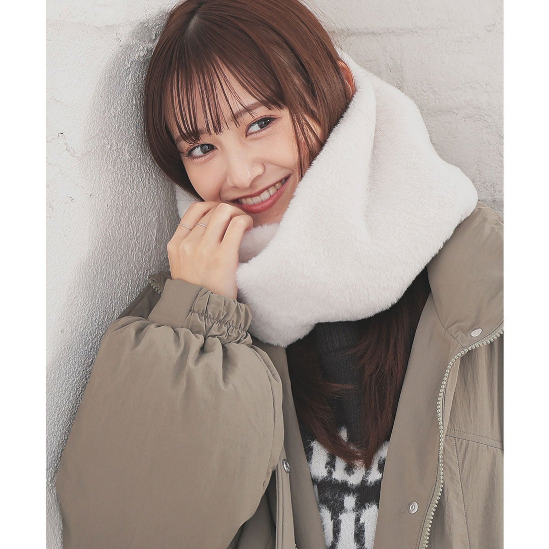 ハニーズ Honeys フェイクファースヌード スヌード ネックウォーマー