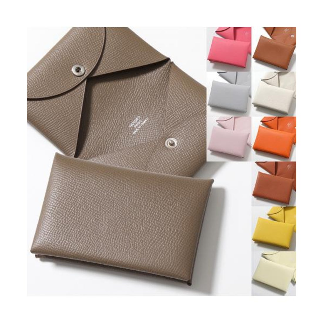 エルメス Hermes HERMES カードケース CALVI カルヴィ レザー パス