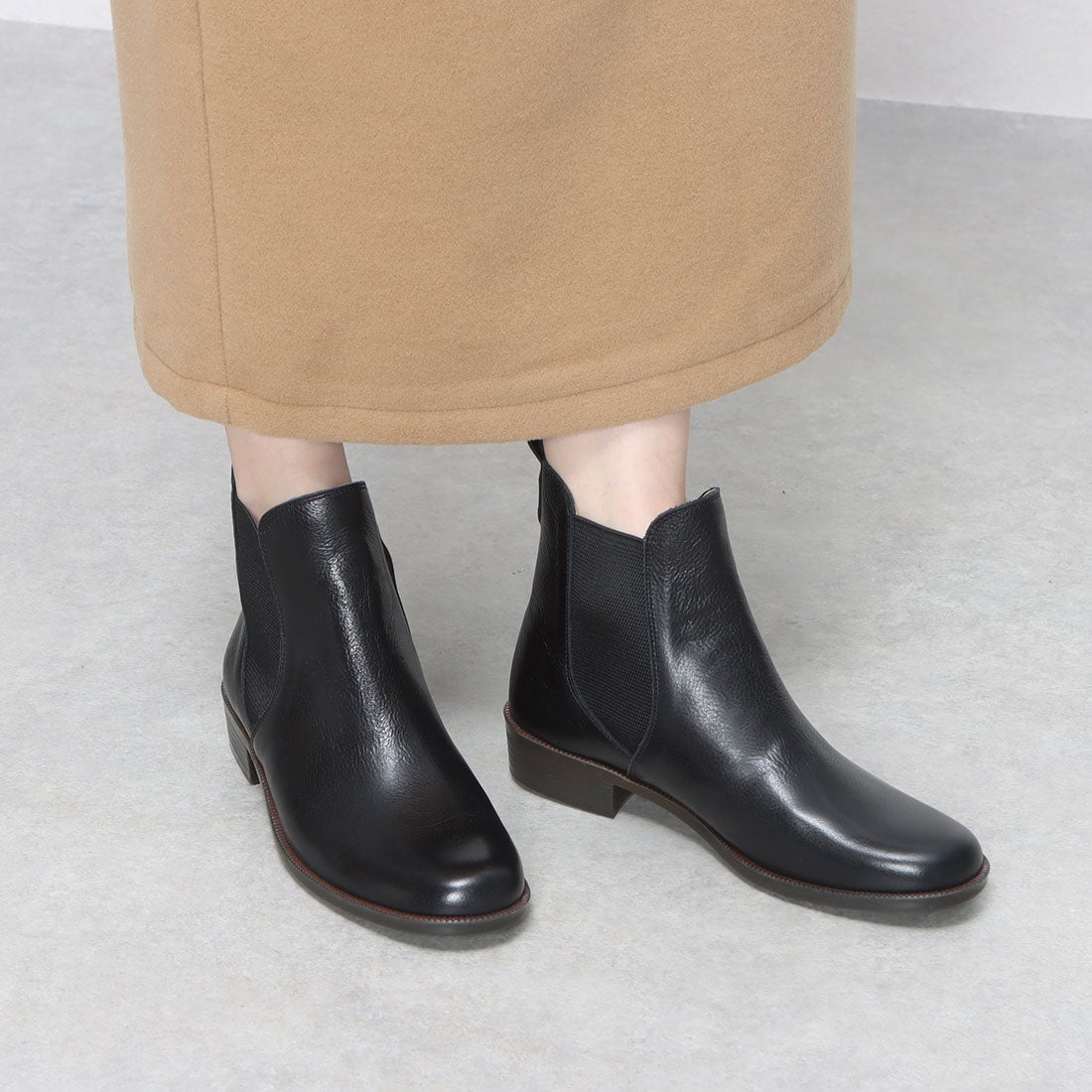 ハルタ HARUTA サイドゴアブーツ （ブラック） -靴＆ファッション通販