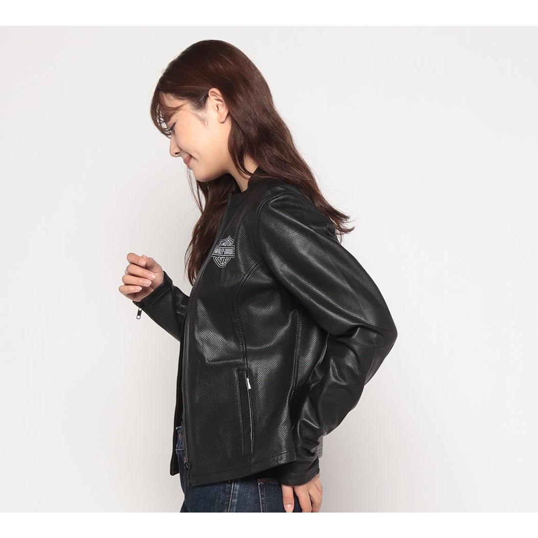 ファクトリーパーフォレイテッドレザージャケット -ハーレー