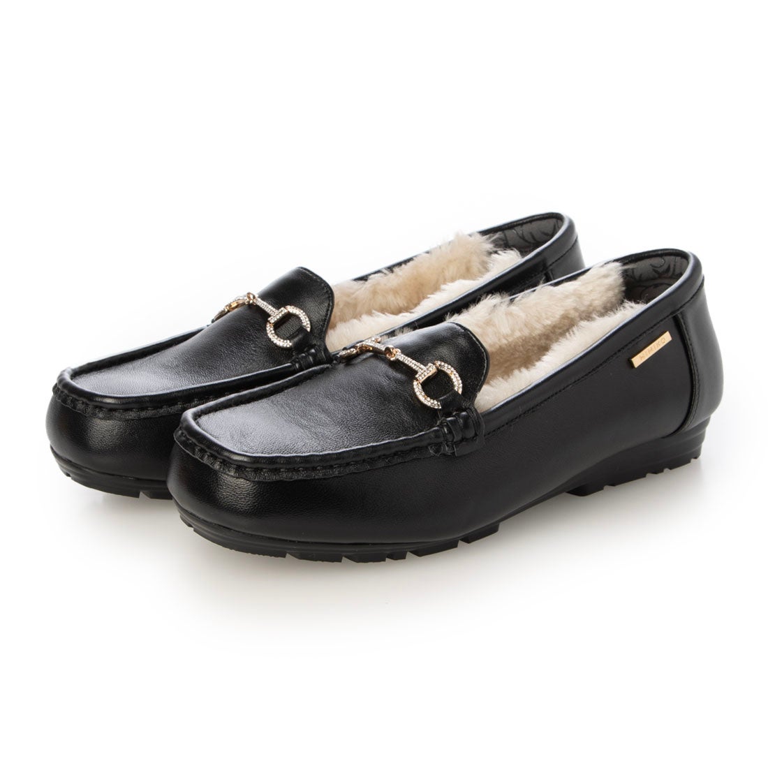 ヒミコ 卑弥呼 ビジュービットふわふわモカシン/651320 （ブラック