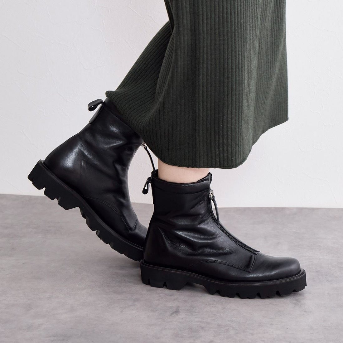 ヒミコ 卑弥呼 トラックソールフロントジップブーツ/641409