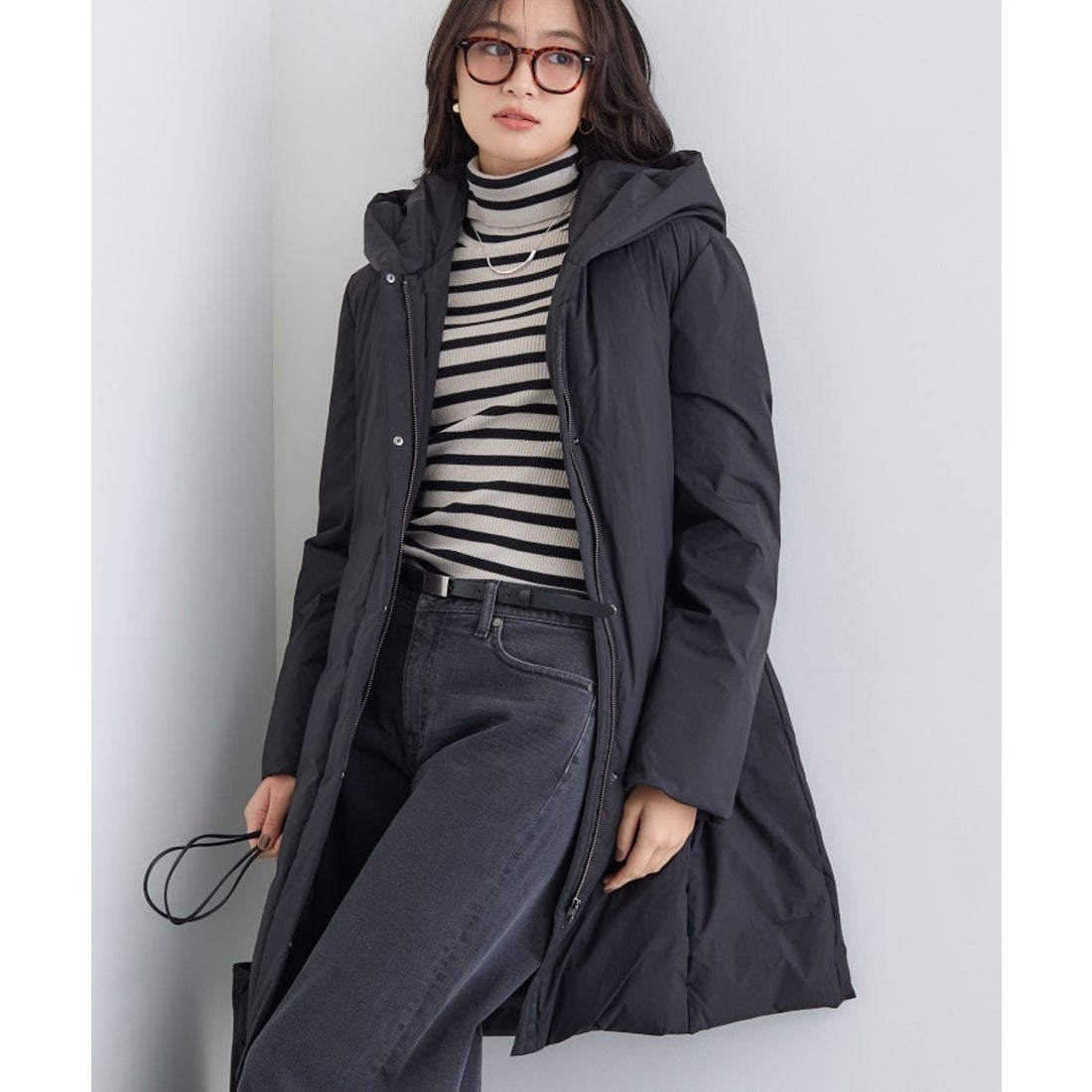 インディヴィ INDIVI 【撥水／洗える】ステッチレス ロングダウン