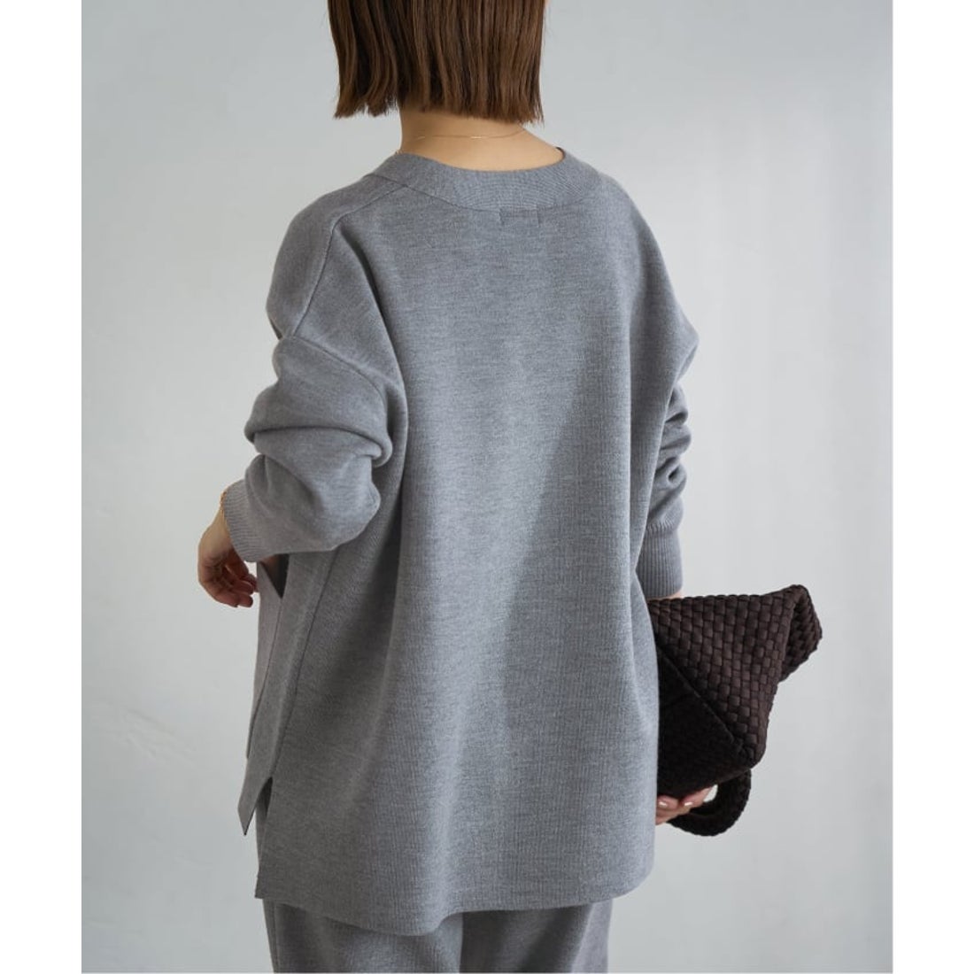 イエナ IENA 《予約》スーパーファインスムースVネックミドル