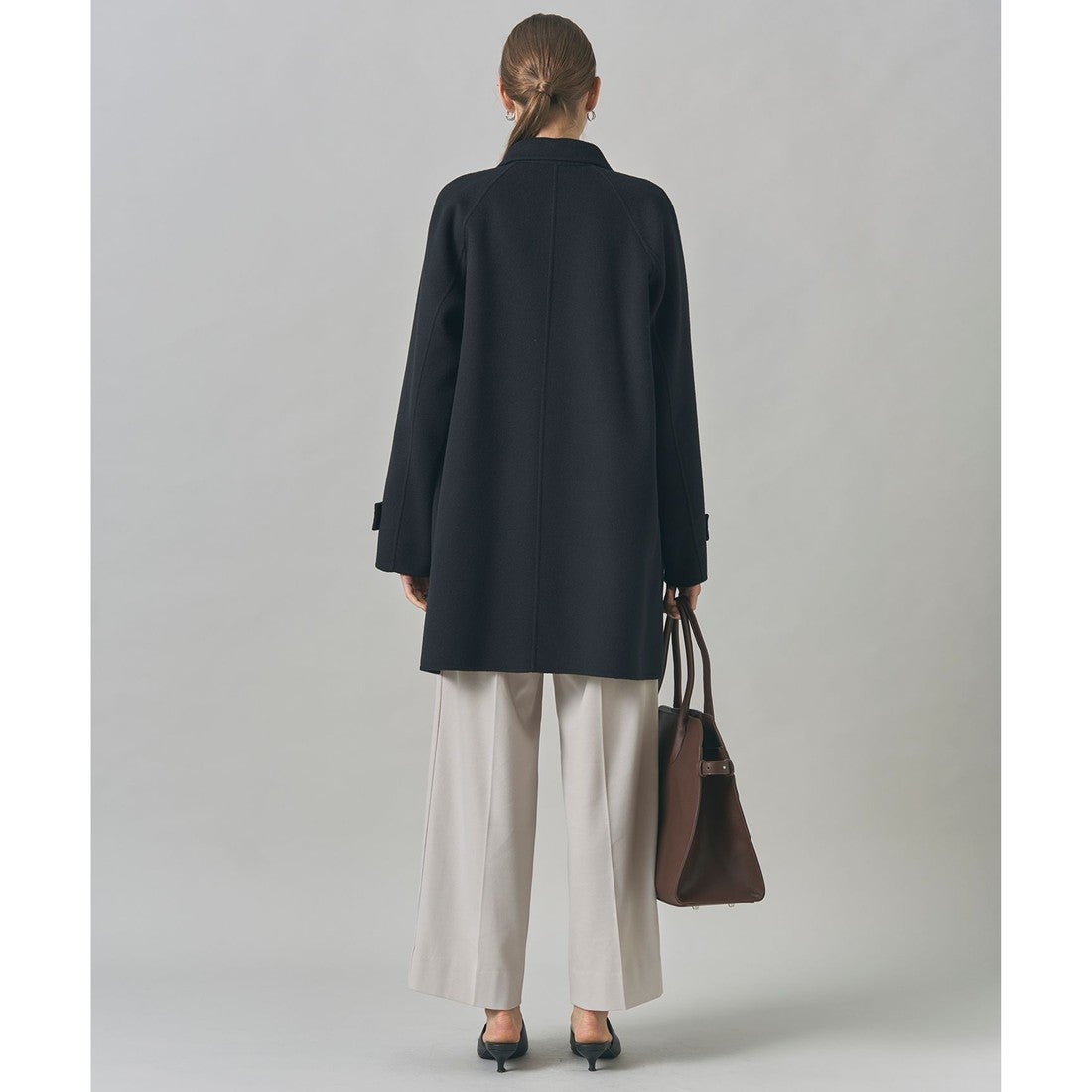 ICB WoolRever ステンカラーコート （ブルーグレー系） -靴