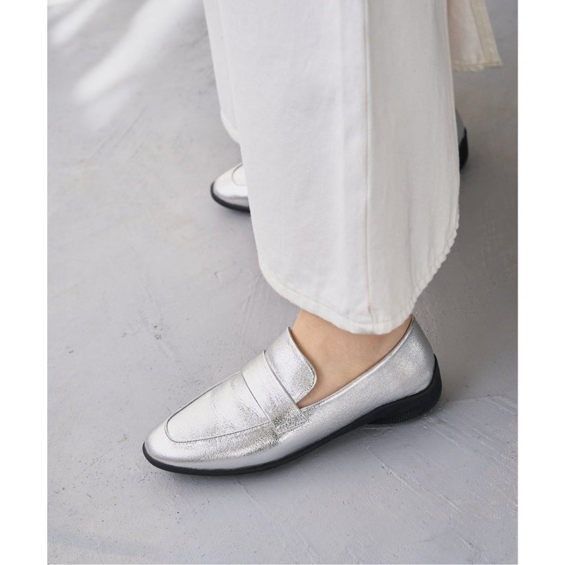 ル タロン LE TALON レインモールドローファー （シルバー