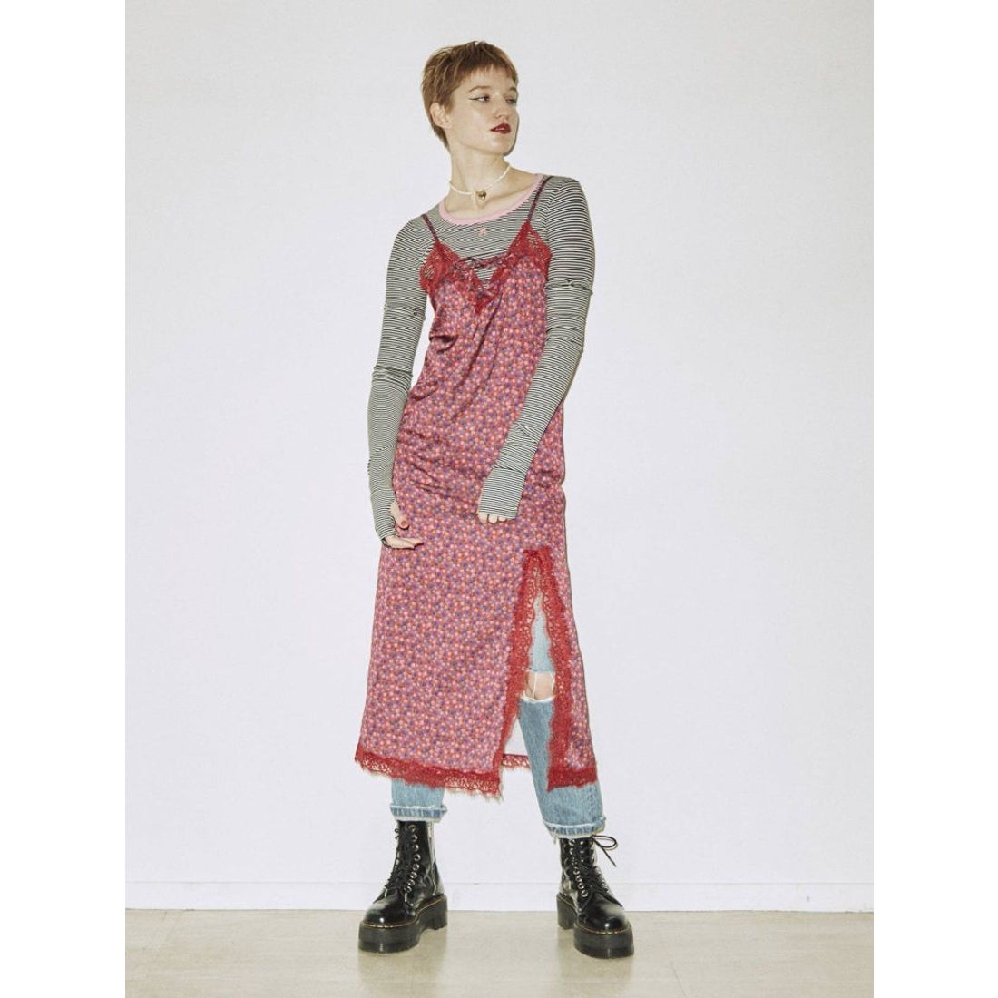 jouetie ANNA SUI フラワーキャミワンピース【コラボ】（ブラック