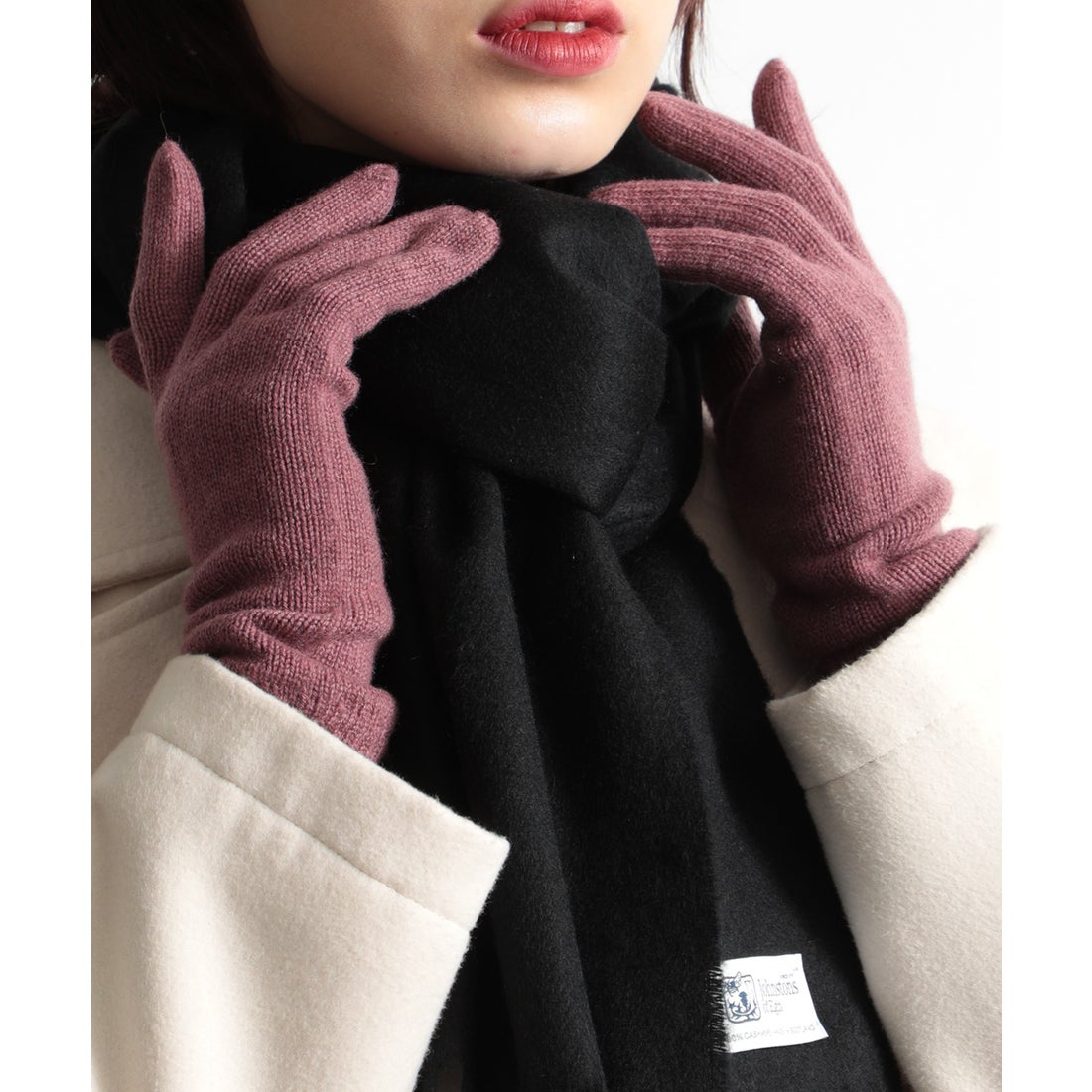JOHNSTONS ジョンストンズ Johnstons CASHMERE SHORT CUFF GLOVESー