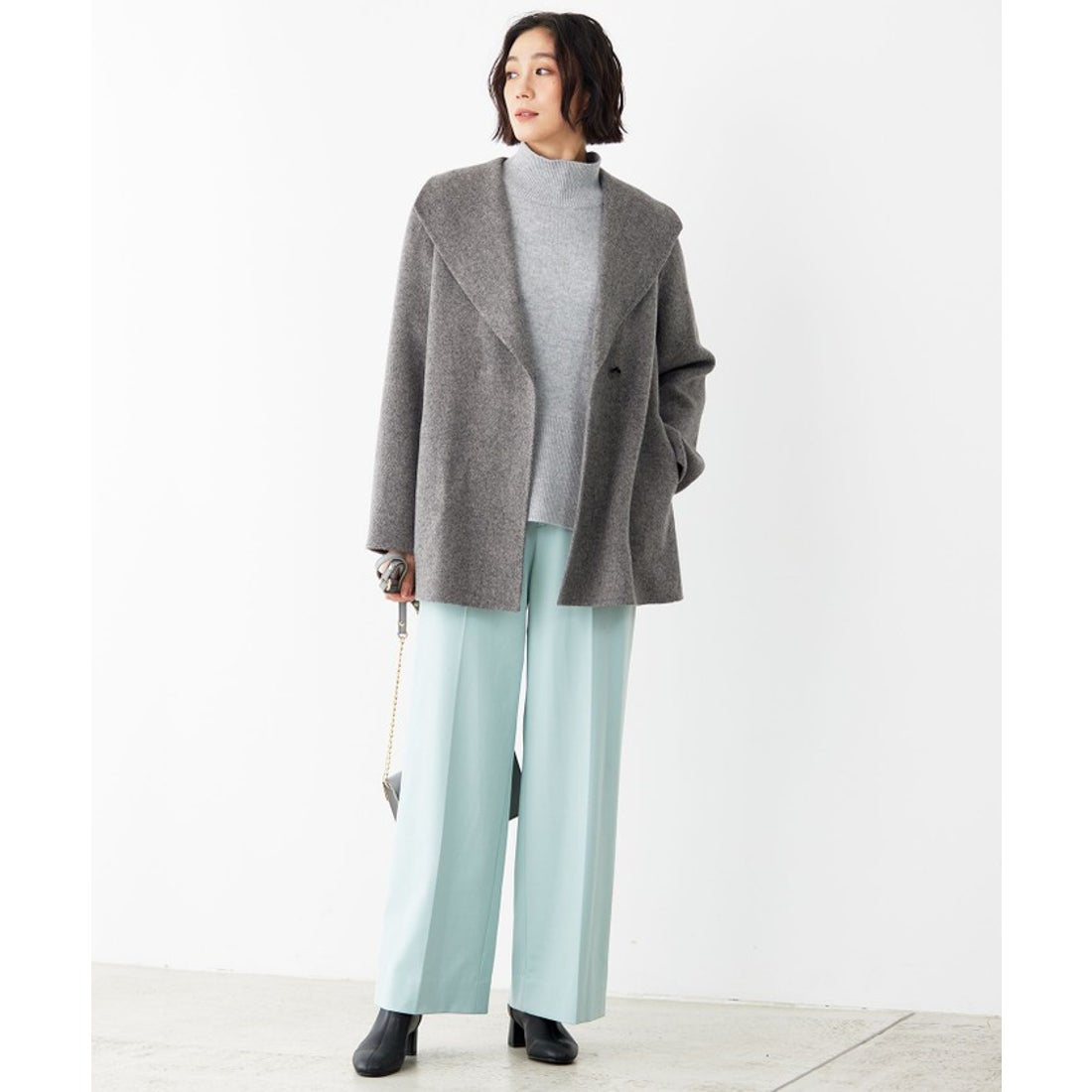 ジユウク 自由区 【カタログ掲載】ウールリバーショート コート