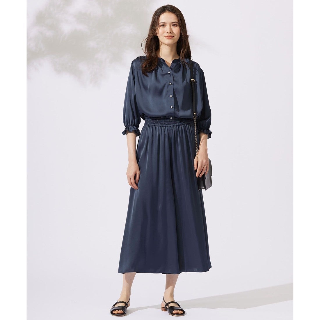 自由区 【セットアップ対応・ウエストゴム・洗える】セミブライト