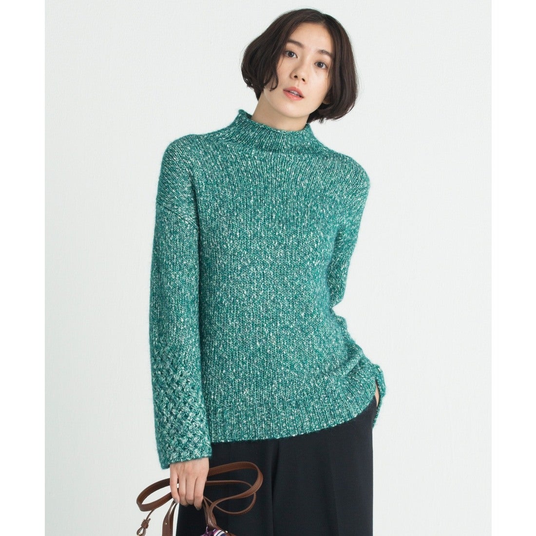 自由区 L 【亜希さん着用】イタリア LINEAPIU ツイードニット(検索番号