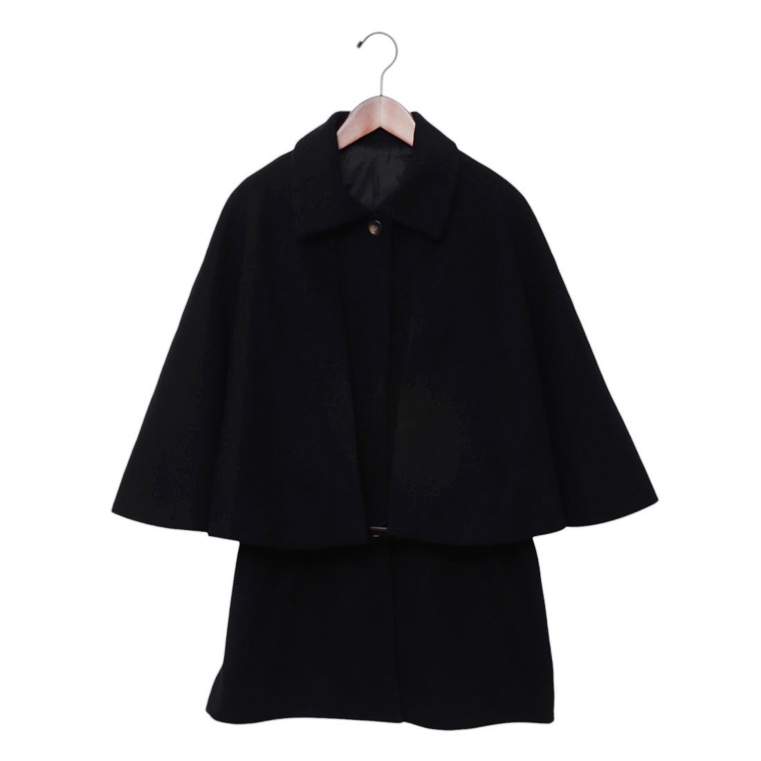 オムネス OMNES ニットモッサ マルチウェイケープコート （ブラック