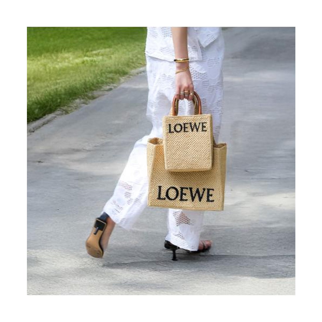 ロエベ LOEWE LOEWE かごバッグ A563R18X02 スタンダード A4 ラフィア