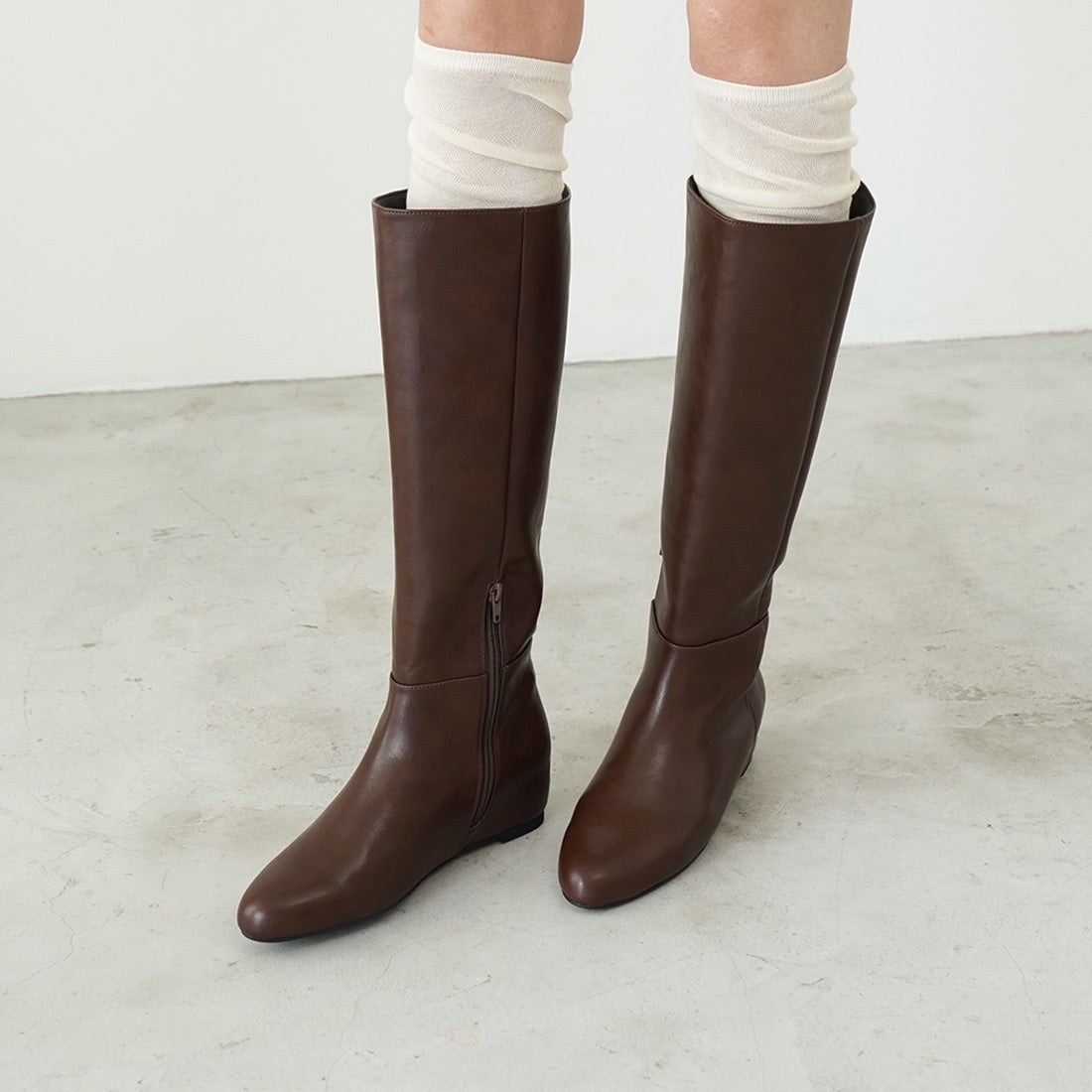 5.0cmインヒールロングブーツ(S149) （ブラック） -レディースシューズ