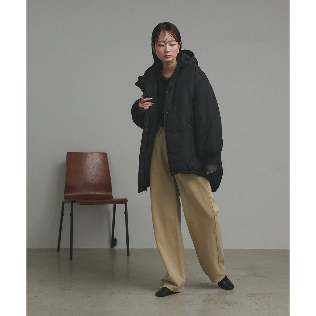 アドティエ ad thie モンスターパーカー モッズコート アウター 中綿