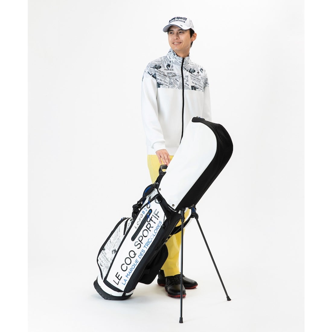 le coq sportif golf 軽量プリント柄スタンドキャディバッグ(9型/3.0kg