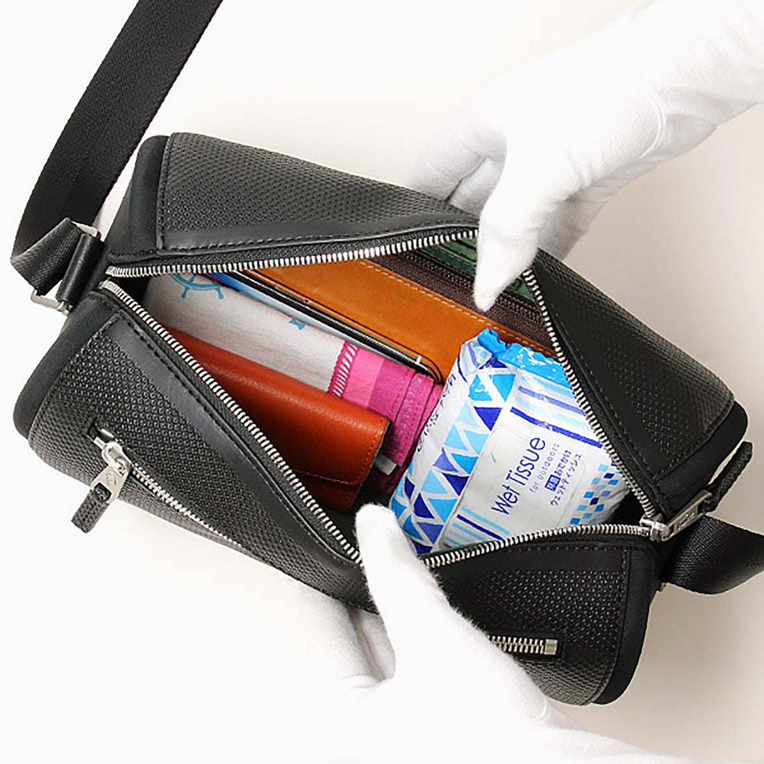 ラコステ LACOSTE CHANTACOスモールボストンショルダー （ブラック