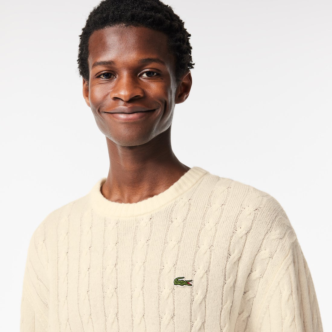 ラコステ LACOSTE レスポンシブルウールケーブルニットセーター