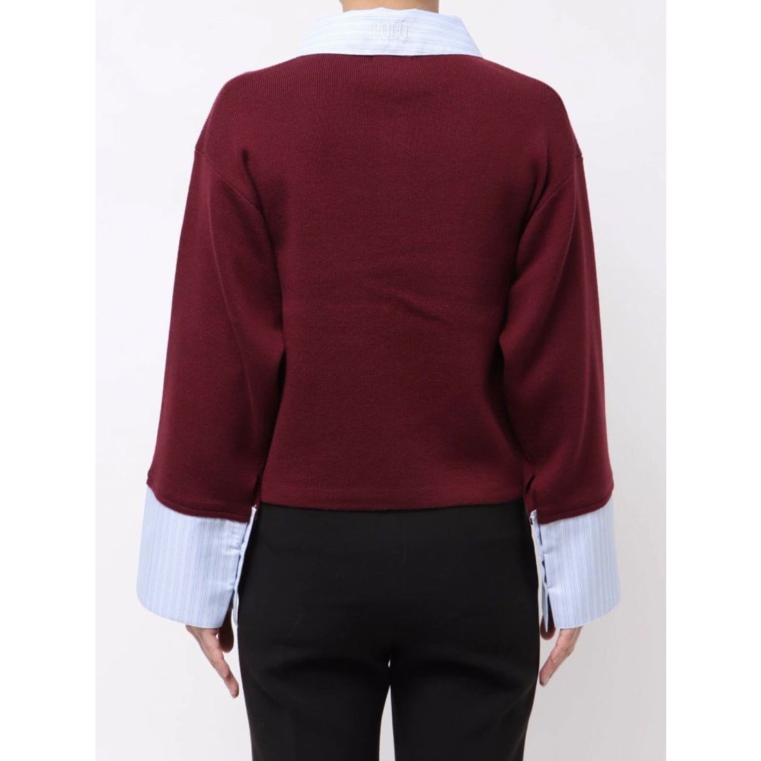 ラグナムーン LAGUNAMOON 【POLO BCSコラボ】シャツカラーカフスニット