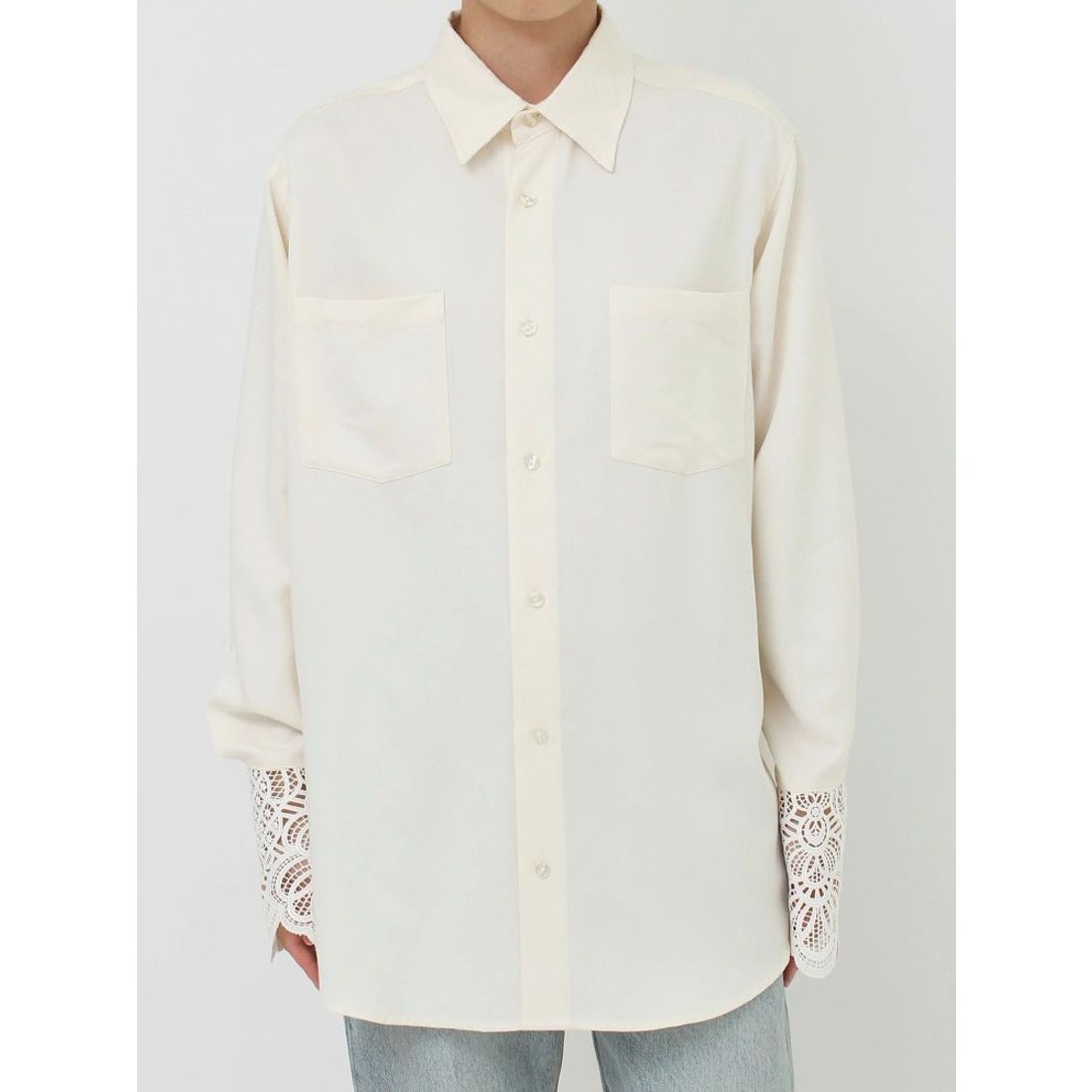 ラグナムーン LAGUNAMOON レースカフスシャツ （ホワイト