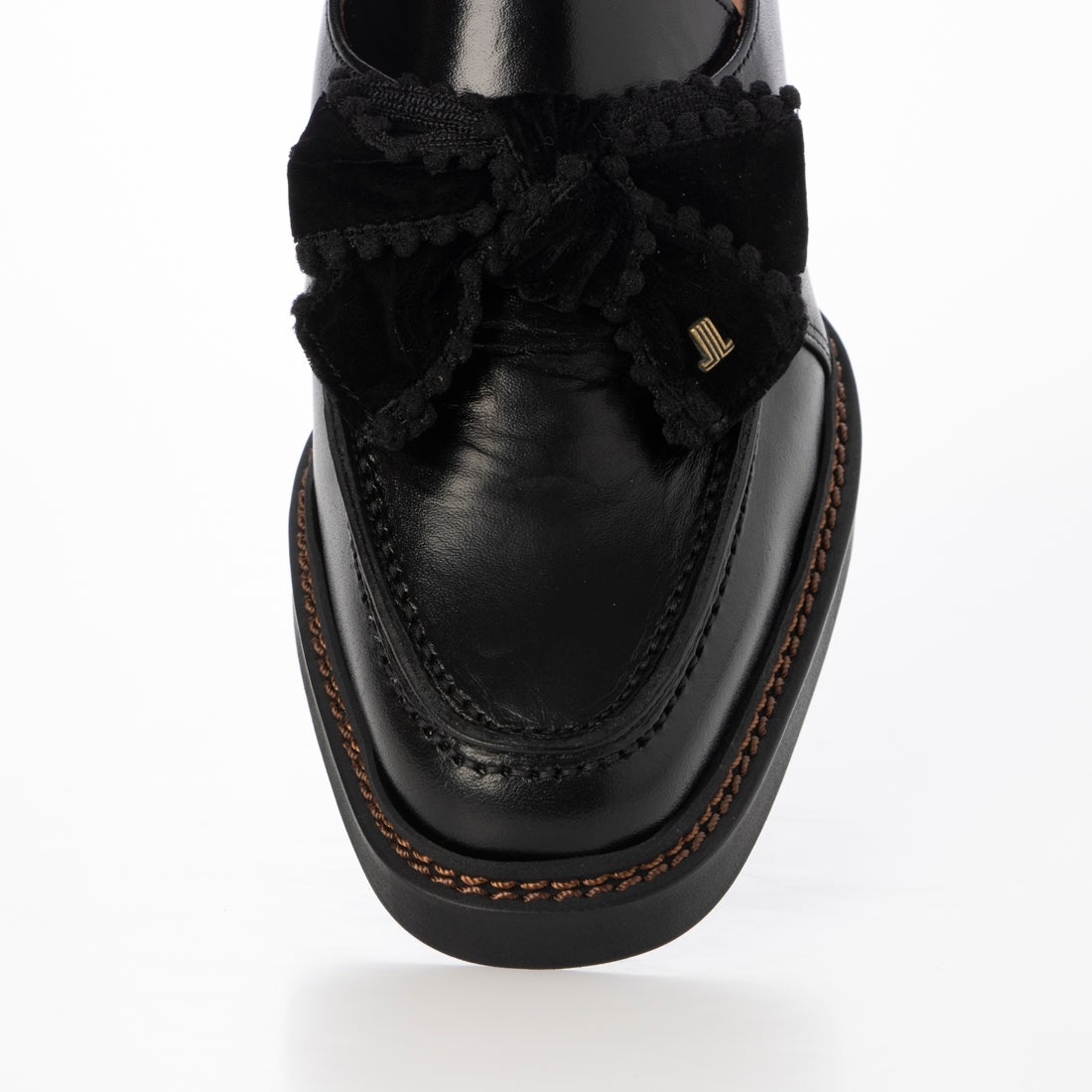 ランバン オン ブルー LANVIN en Bleu ベルベットリボンローファー