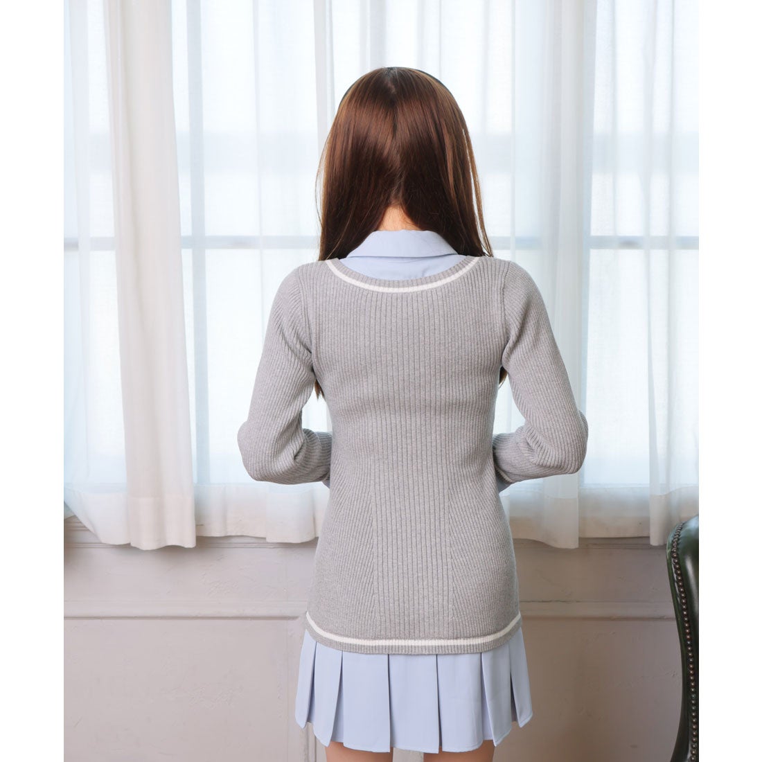 リップサービス LIP SERVICE シャツドッキングプリーツワンピース