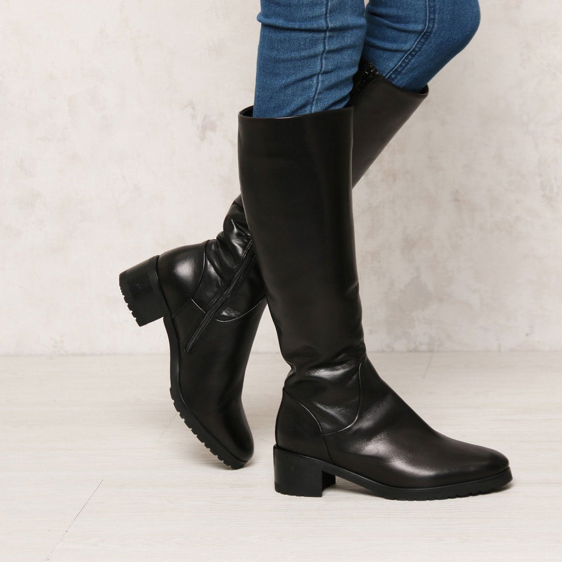 ルカ グロッシ Luca Grossi ロングブーツ （ブラック） -靴