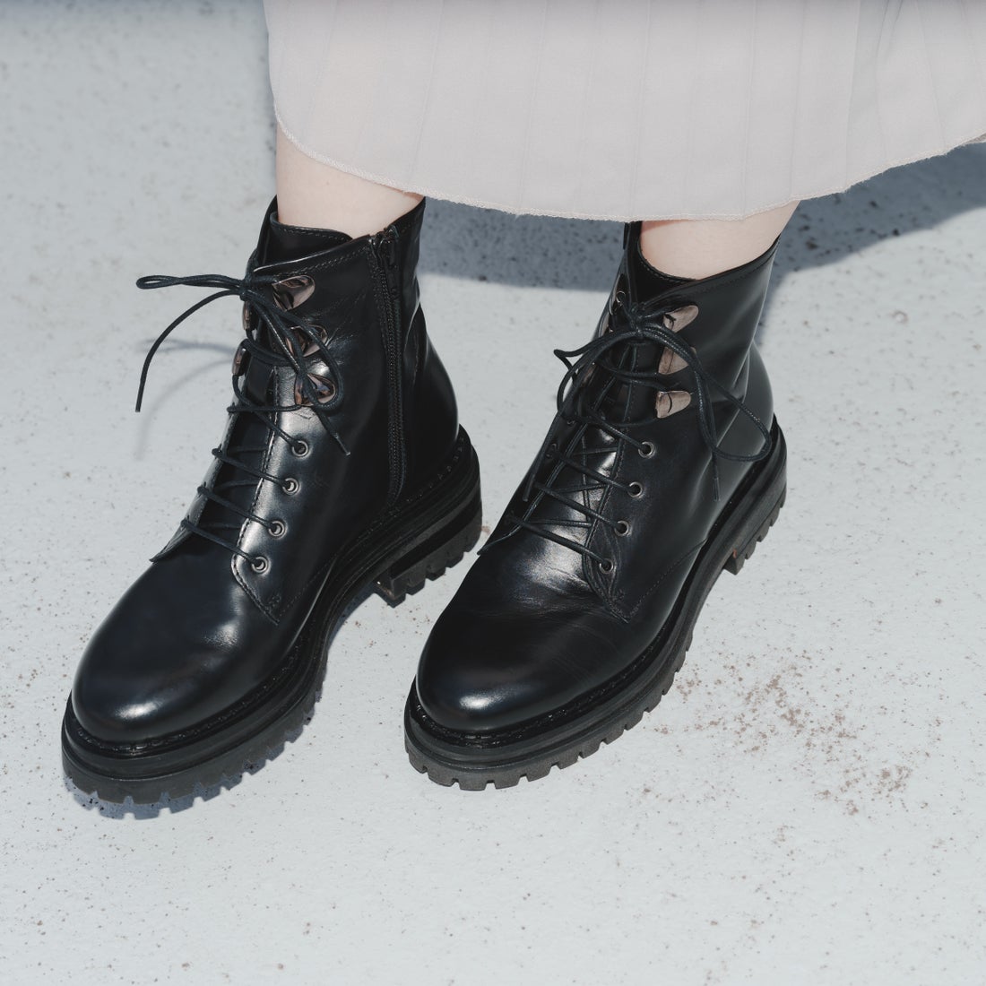 ルカ グロッシ Luca Grossi レースアップタンクソール （ブラック