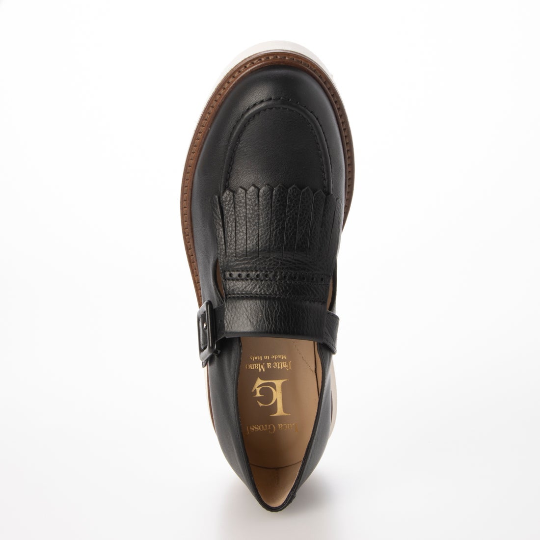 ルカ グロッシ Luca Grossi キルトタッセルローファー （ブラック