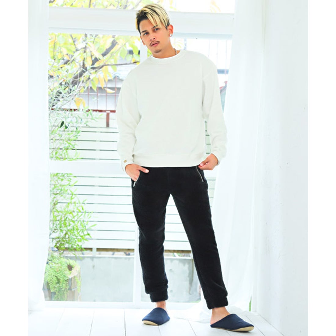 ラグスタイル LUXSTYLE 裏起毛ドロップショルダートレーナー