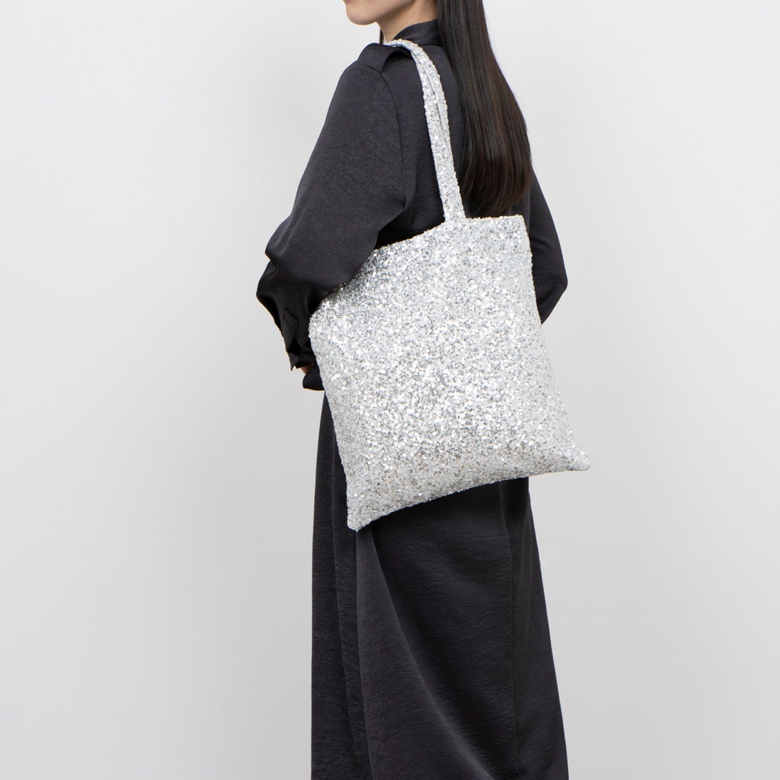 ラスドット lus. スパンコールトートバッグ （シルバー