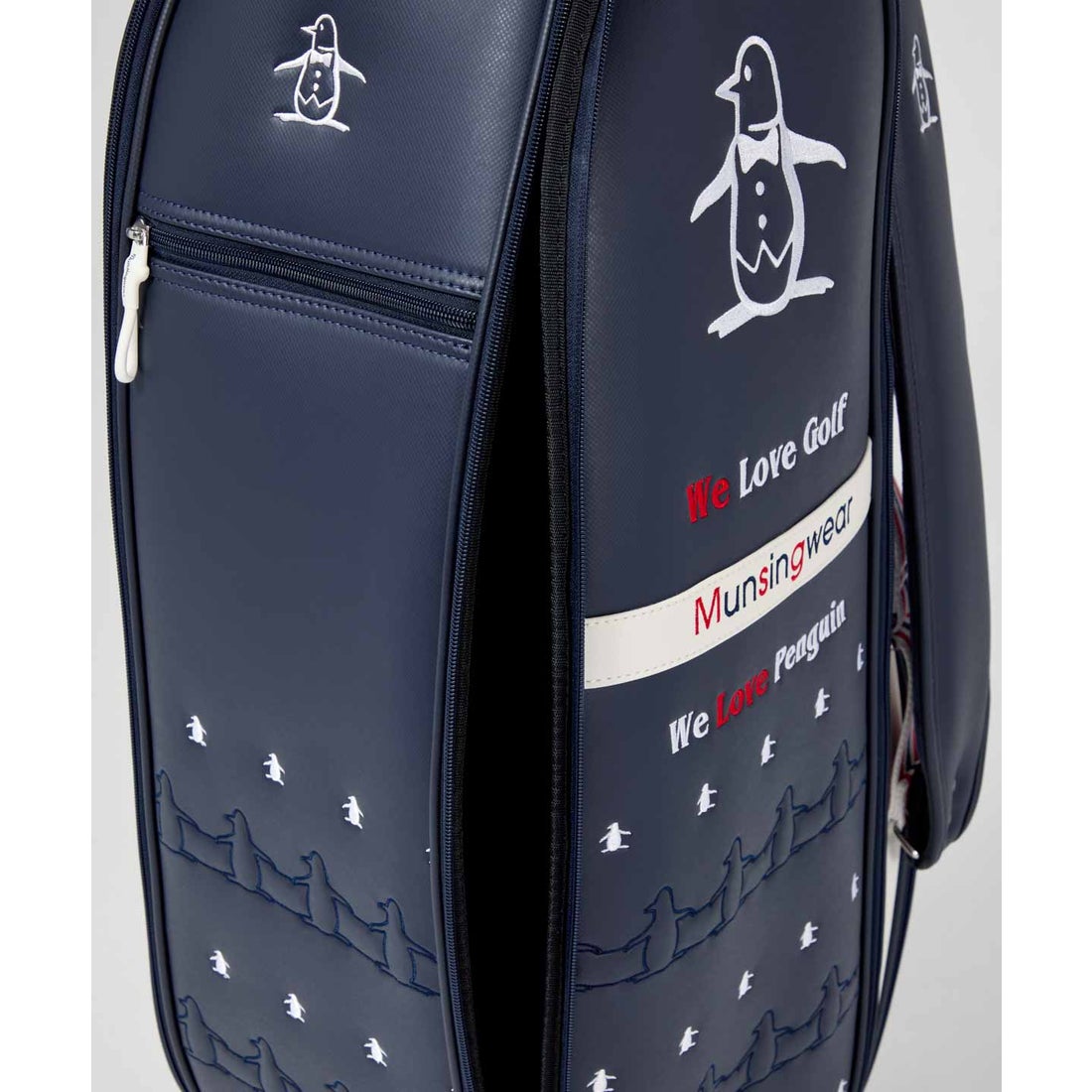 マンシングウェア MUNSINGWEAR 合皮素材ペンギン刺繍キャディバッグ