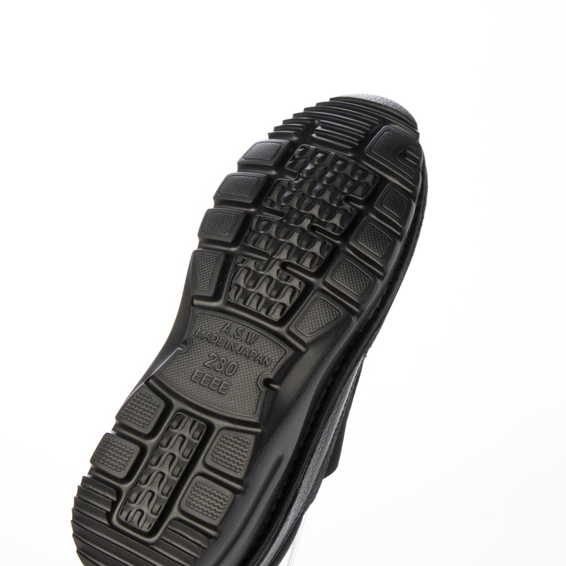 本革】 【4E】撥水サイドゴアスニーカー 6131 （ブラック） -モード