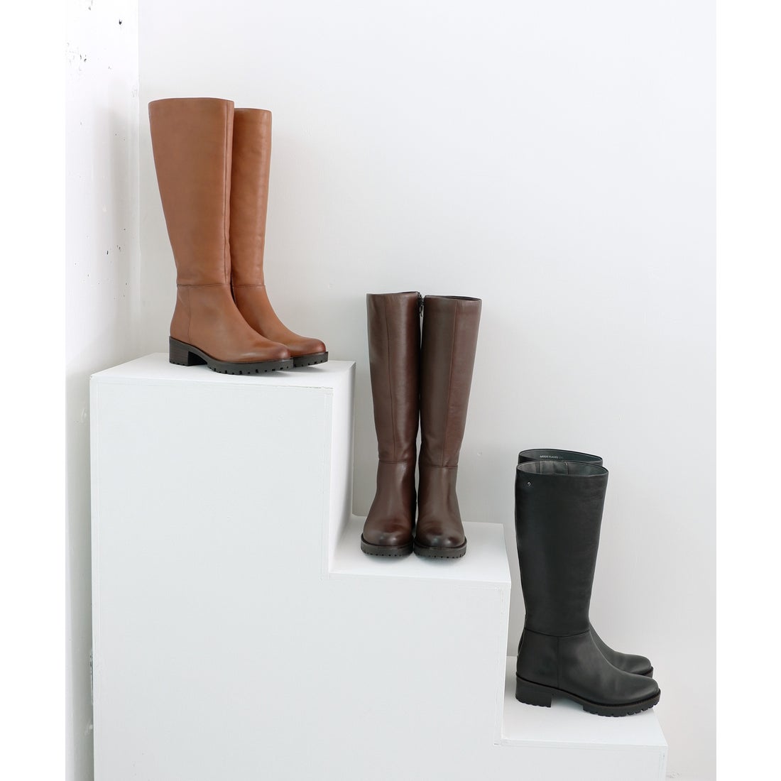 本革】 【防滑 断熱】ストレートブーツ 21456 （ダークブラウン