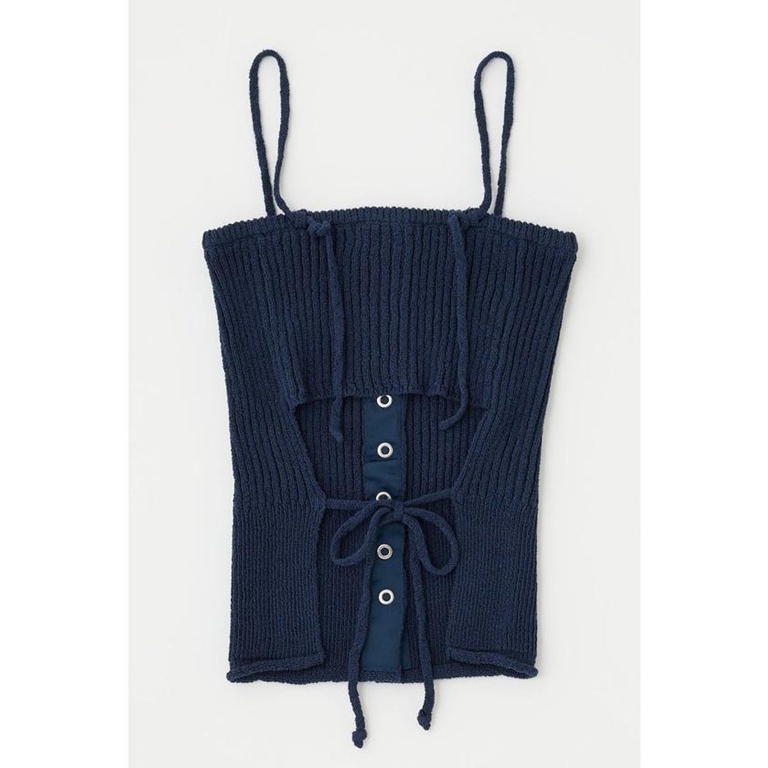 マウジー MOUSSY FRONT BUTTON ニットキャミ （BLK） - ファッション