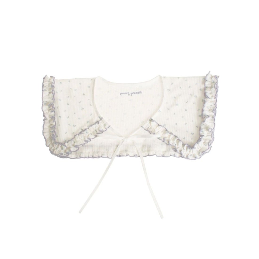 メリージェニー merry jenny flower waffleつけ襟 （ブルー