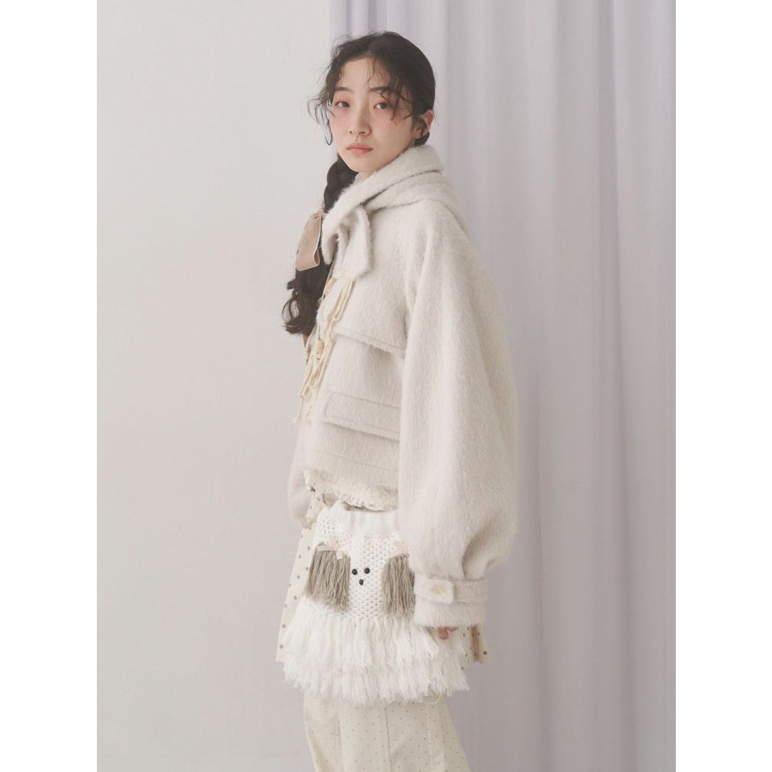 メリージェニー merry jenny わんわんポシェット （オフホワイト